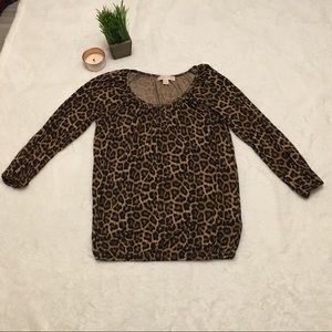 Michael Kors Leopard Print Top